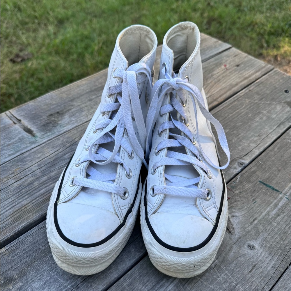 Leather platform converse - Picture 7 of 9